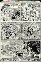 S Buscema / Sinnott - Ms Marvel 12 Action End Page Comic Art